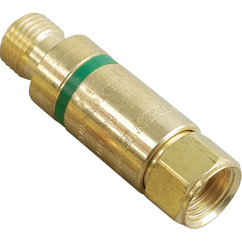 Western Enterprises FA-130P Flashback Arrestors - Oxy/Fuel Gas, Fuel Gas (red)/Oxygen (green), Regulator Adaptor Style
