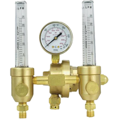 Gentec 196AR-60 D&eacute;tendeur-d&eacute;bitm&egrave;tre double, Argon/Dioxyde de carbone, Entr&eacute;e CGA580