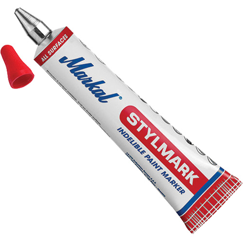 Markal 096652 Stylmark&reg; Ball-Tube Marker, Liquid, White