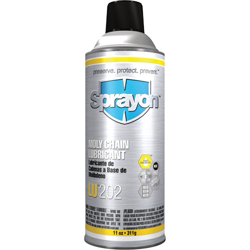 Sprayon SC0202000 LU202 Moly Chain Lubricant, Aerosol Can