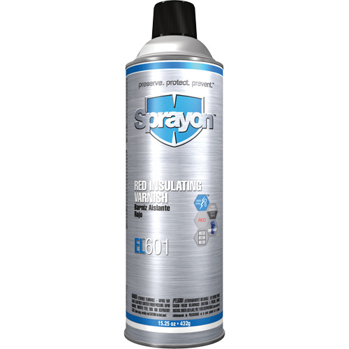 Sprayon SC0601000 Vernis isolant Rouge EL601, 15,25 oz, Canette a&eacute;rosol, Rouge