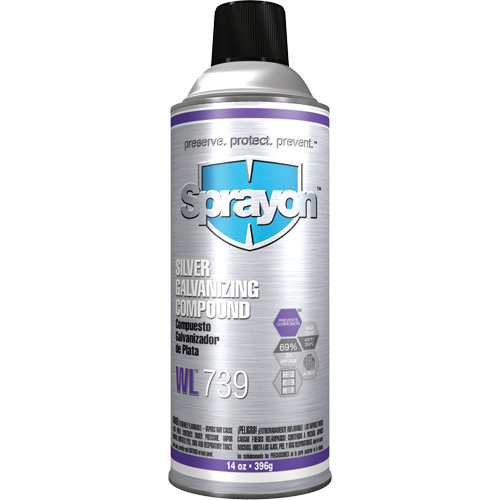Sprayon SC0739000 Compos&eacute; de galvanisation argent WL739, Canette a&eacute;rosol