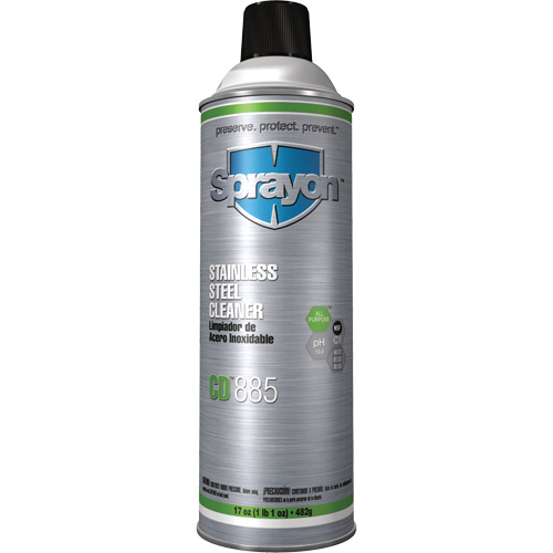 Sprayon SC0885000 Nettoyant pour acier inoxydable CD885, 20 oz, Canette a&eacute;rosol