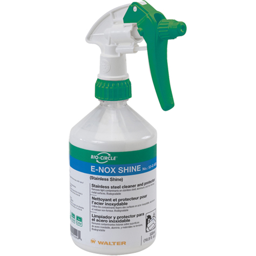 Walter Surface Technologies 53G403 E-Nox Shine Stainless Steel Cleaner & Protector, 500 ml, Trigger Bottle