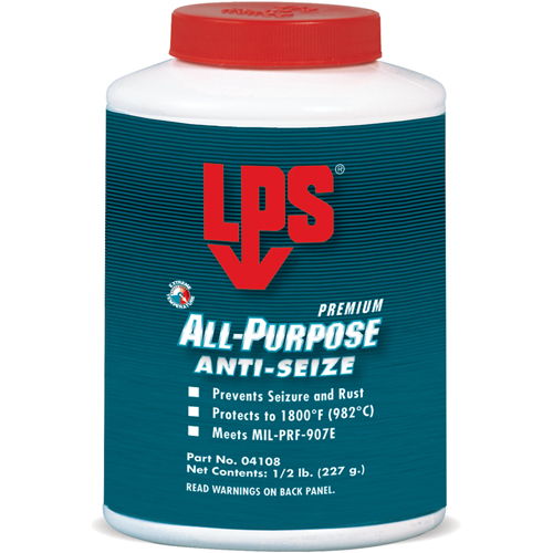 LPS C04108 All-Purpose Anti-Seize, 1/2 lbs., Bottle, 1800°F (982°C) Max. Temp