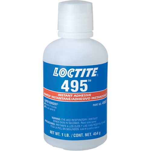 Loctite 209591 Super Bonder&reg; 495, Clear, Bottle, 454 g
