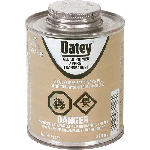 Oatey 31527 Clear Primer, 473 ml, Brush Top Can