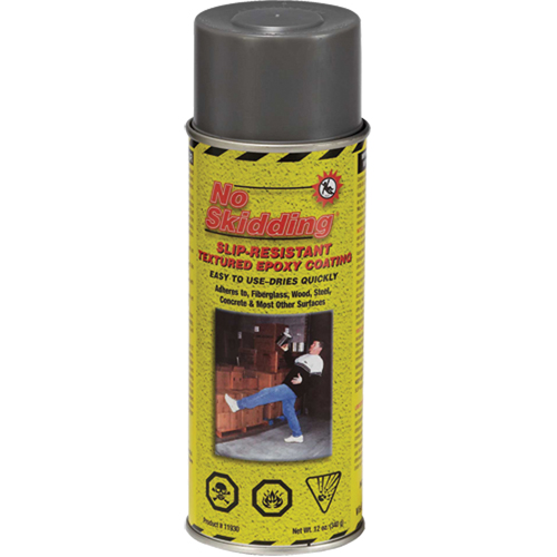  AB703 Rev&ecirc;tement de plancher antid&eacute;rapant No Skidding, 12 oz, &eacute;poxy, Textur&eacute;, Gris
