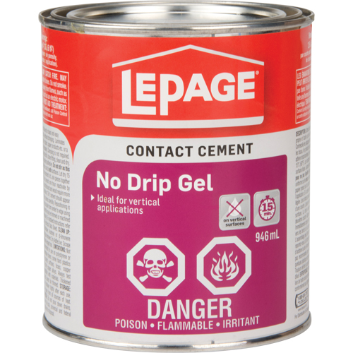 Lepage 1504628 LePage® PresTite® Gel Contact Cement, Can, 946 ml