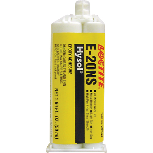 Loctite 237119 &eacute;poxyde Hysol E-20NS, Deux composants, Cartouche double, 120 g, Havane