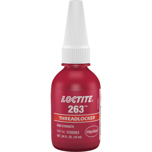 Loctite 1330583 Threadlocker 263 Rapid Cure, Red, High, 10 ml, Bottle