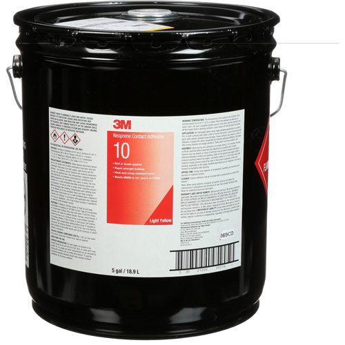 3M 10-5GAL-NEU Ten Bond Contact Cement, Pail, 5 gal., Yellow
