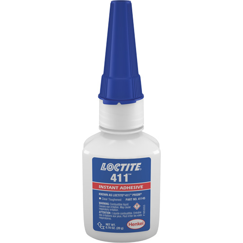 Loctite 135446 Prism 411 renforc&eacute;, Transparent, Bouteille, 20 g