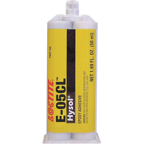 Loctite 237099 Hysol E-05CL Adhesive, 50 ml, Dual Cartridge, Two-Part, Clear