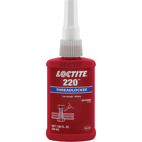 Loctite 645093 Threadlocker 220 , Blue, Medium, 50 ml, Bottle