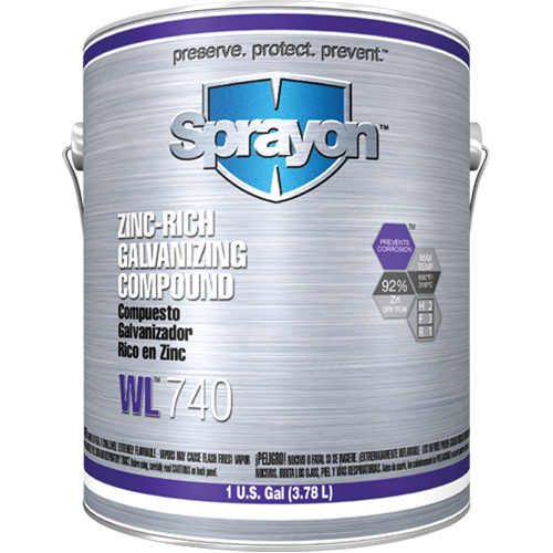 Sprayon SC0740010 WL741 Zinc-Rich Galvanizing Compound, Gallon