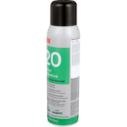 3M 20-20OZ-IND 20 Heavy Duty Spray Adhesive, Clear, Aerosol Can