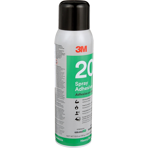 3M 20-20OZ-IND 20 Heavy Duty Spray Adhesive, Clear, Aerosol Can