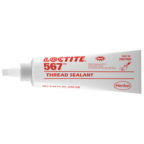 Loctite 2087069 Scellant &agrave; filet haute temp&eacute;rature 567, Tube, 250 ml, 