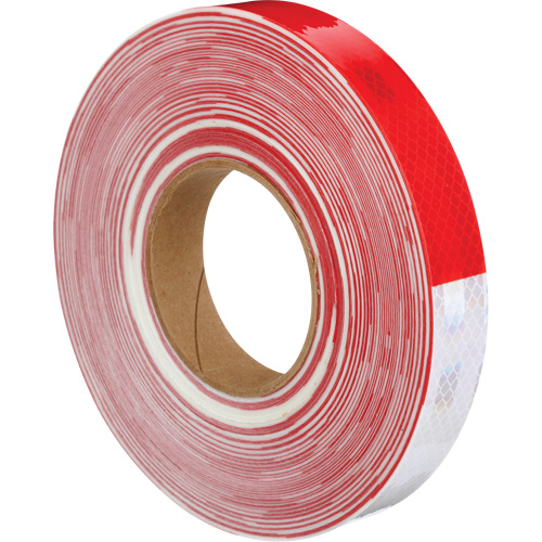 3M 983-326-1X50 3M Diamond Grade Marking Tape, 1" W x 150' L, Red & White