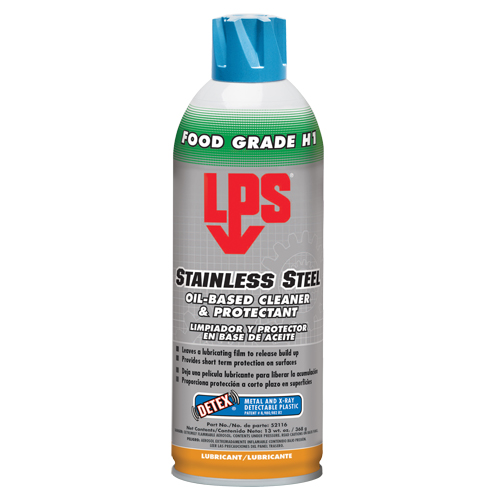 LPS C52116 Food Grade Stainless Steel Cleaner & Protectant, 368 g, Aerosol Can