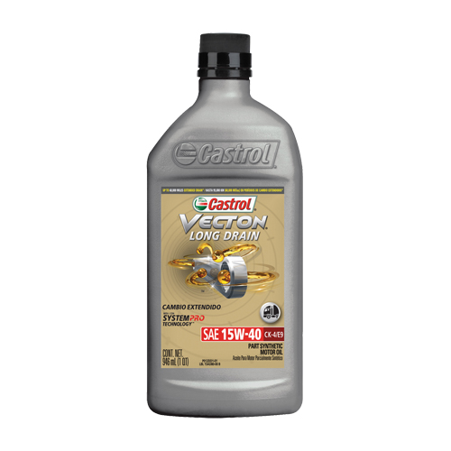 Castrol 15AEA9 Huile pour moteur 15W40 CK-4 VECTON, 946 ml, Bouteille