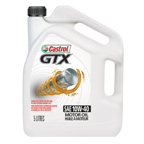 Castrol 000123A Huile &agrave; moteur 10W40 GTX, 5 L, Cruche