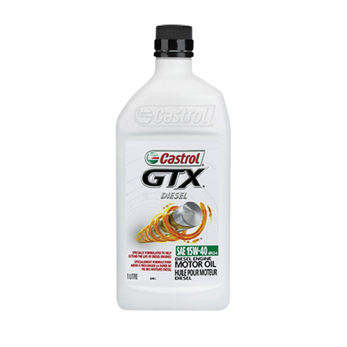 Castrol 0407642 Huile pour moteur diesel 15W40 GTX, 1 L, Bouteille
