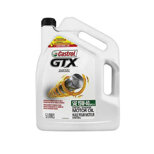 Castrol 040763A Huile pour moteur diesel 15W40 GTX, 5 L, Cruche
