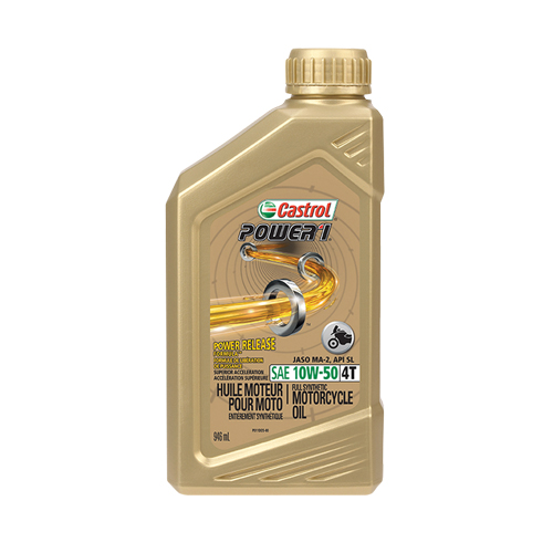 Castrol 0075566 POWER 1&reg; 10W50 Motorcycle Oil, 946 ml, Bottle