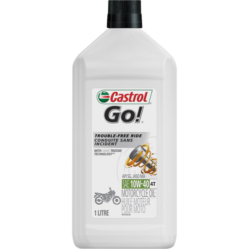Castrol 0074742 GRANDPRIX&reg; 4 STROKE 10W40 Motorcycle Oil, 1 L, Bottle