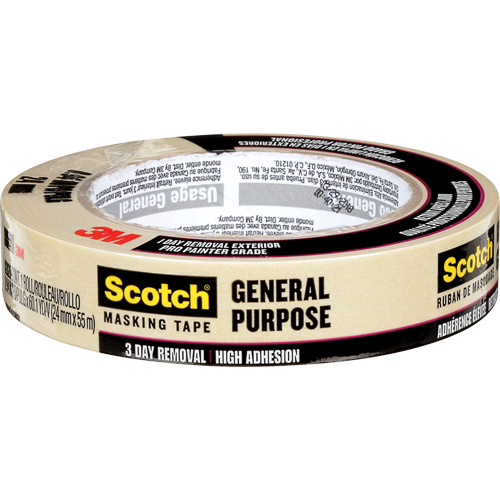 3M 2020-24AP Ruban-cache &agrave; usage g&eacute;n&eacute;ral 2020 Scotch 2020, 24 mm (1") x 55 m (180'), Havane