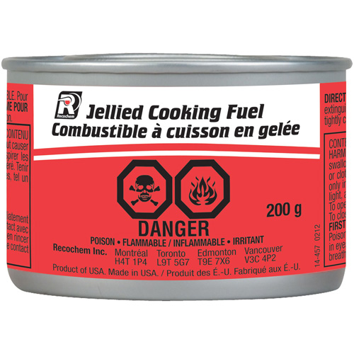 Recochem 14-457 Carburant de cuisson en gel&eacute;e