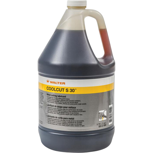 Walter Surface Technologies 53C005 Coolcut S-30 Water-Miscible Cutting Lubricant, Jug