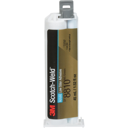 3M DP8810NS-45ML Scotch-Weld Low-Odour Adhesive, Two-Part, Dual Cartridge, 45 ml, Green