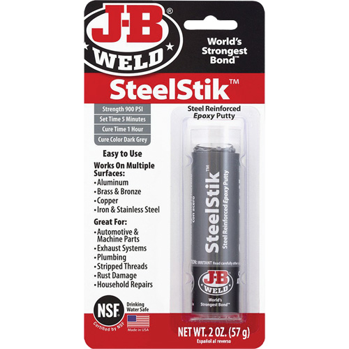 J-B Weld 8267CAN SteelStik Epoxy, 2 oz., Stick, Grey