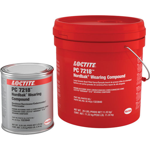 Loctite 1323940 Wearing Compound 7218, 25 lbs., Pail, Two-Part, Grey