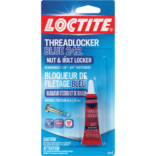 Loctite 303379 Compos&eacute; de blocage 242, Bleu, Moyen, 6 ml, Tube