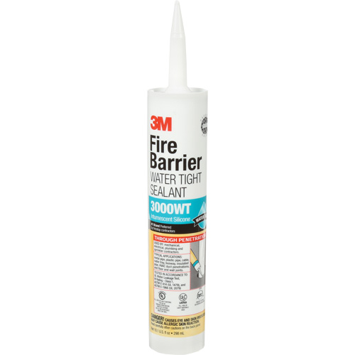 3M FB3000-10.1OZ Fire Barrier Sealant 3000 WT, 10.1 oz., Cartridge, Grey