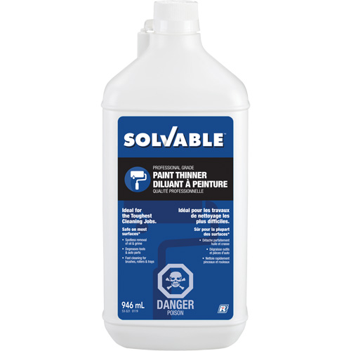 Solvable 53321 Professional Grade Paint Thinner, Bottle, 946 ml