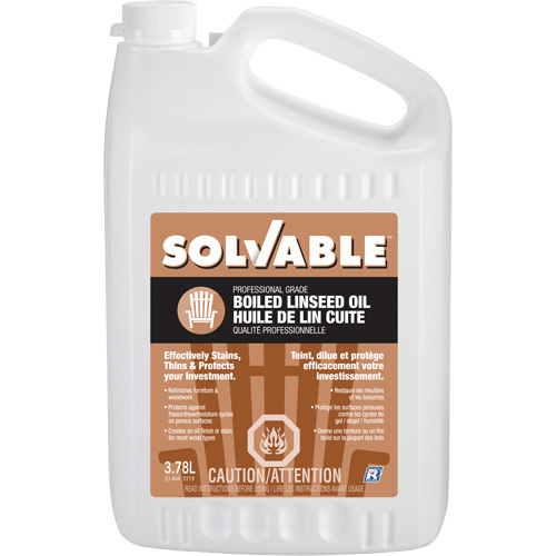 Solvable 53-404 Huile de lin bouillie, Cruche, 3,78 L Volume net
