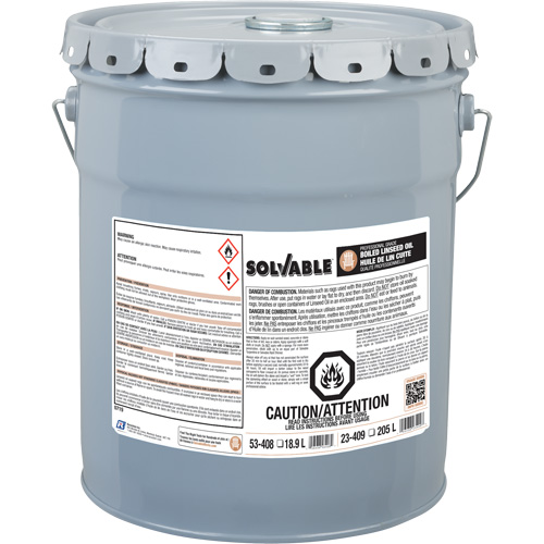 Solvable 53-408 Boiled Linseed Oil, Pail, 18.9 L Net Volume