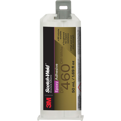 3M DP460-1.7OZ-WHT Adh&eacute;sif Scotch-Weld, 50 ml, Cartouche double, Deux composants, Blanc