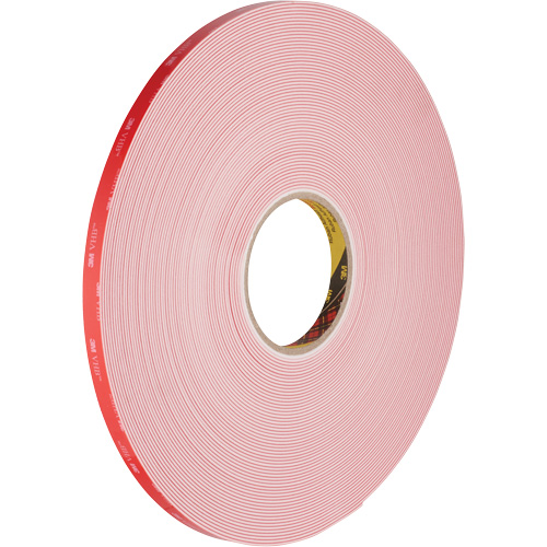 3M LSE160WF-1/2X36 VHB Tape, 32.9 m (108') L x 12.7 mm (1/2") W, 62 mils, Acrylic