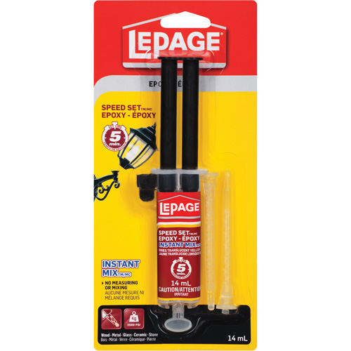 Lepage 1028091 Speed Set Epoxy, 14 ml, Epoxy, Two-Part, Off-White