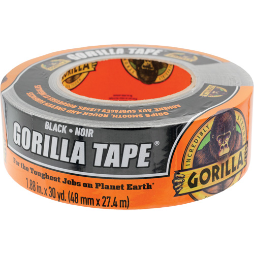 Gorilla 105629 Duct Tape, 17 mils, Black, 48 mm (2") x 27.43 m (90')