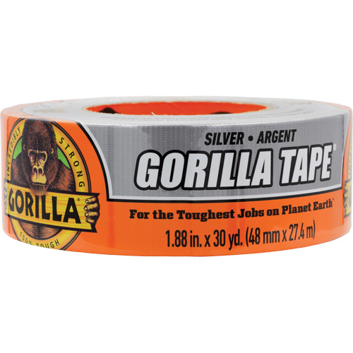 Gorilla 105634 Duct Tape, 17 mils, Silver, 48 mm (2") x 27.43 m (90')