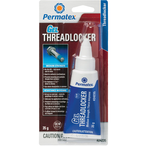 Permatex 24235 Adh&eacute;sif frein-filet, Bleu, Moyen, 35 g, Tube