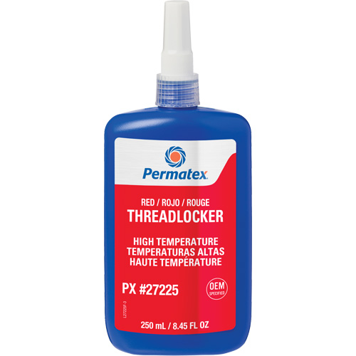 Permatex 27225 High Temperature Threadlocker, Red, High, 250 ml, Bottle