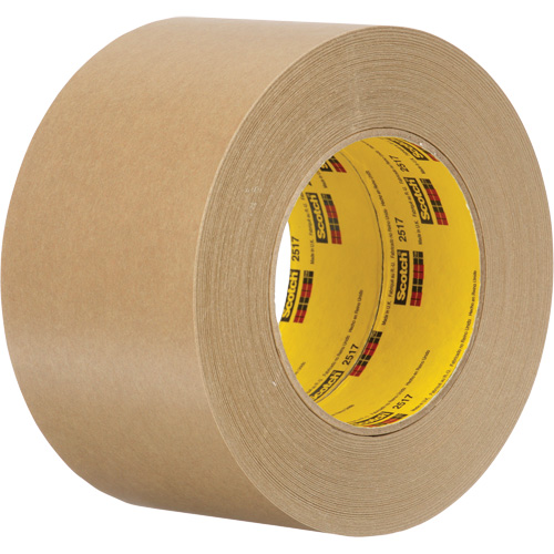 3M 2517-3X60 Scotch&reg; Flatback Masking Tape 2517, 72 mm (2-27/32") x 55 m (180'), Tan